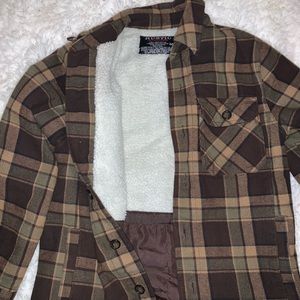 Brand new Rustic Sherpa lined Plaid Shacket